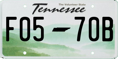 TN license plate F0570B