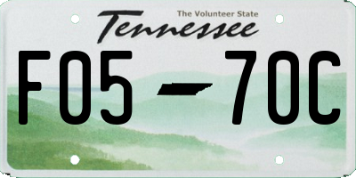TN license plate F0570C