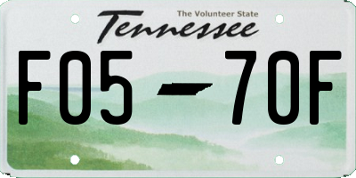 TN license plate F0570F