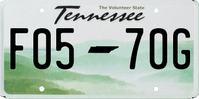 TN license plate F0570G