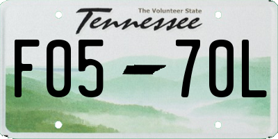 TN license plate F0570L