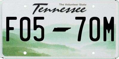 TN license plate F0570M