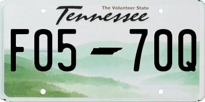 TN license plate F0570Q