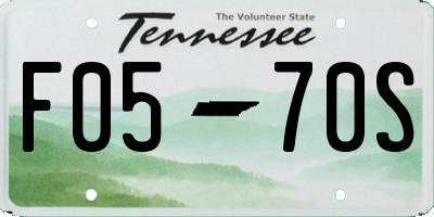 TN license plate F0570S