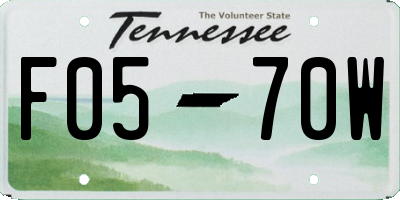 TN license plate F0570W