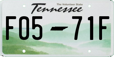 TN license plate F0571F
