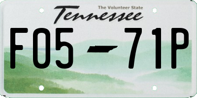 TN license plate F0571P