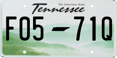 TN license plate F0571Q