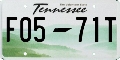 TN license plate F0571T