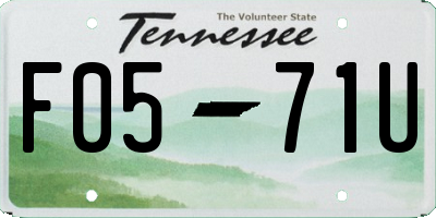 TN license plate F0571U