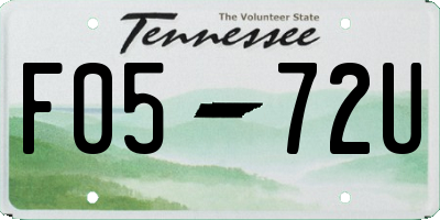 TN license plate F0572U