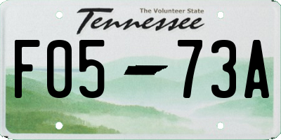 TN license plate F0573A