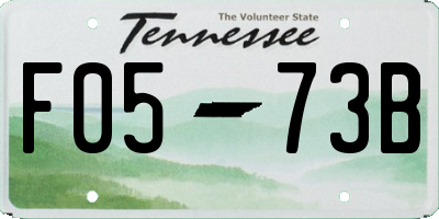 TN license plate F0573B