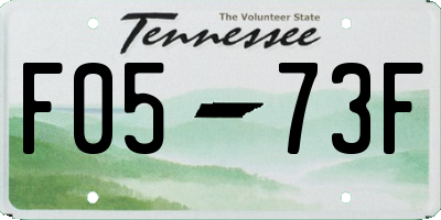 TN license plate F0573F