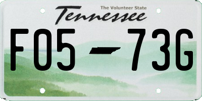 TN license plate F0573G