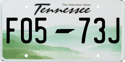 TN license plate F0573J
