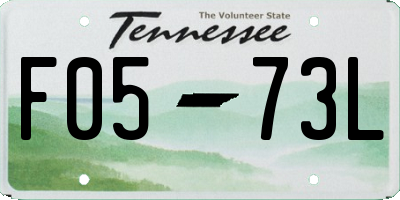 TN license plate F0573L