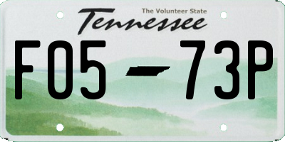 TN license plate F0573P