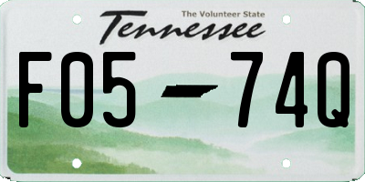 TN license plate F0574Q