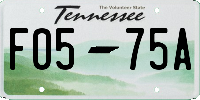 TN license plate F0575A