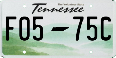 TN license plate F0575C