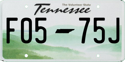 TN license plate F0575J
