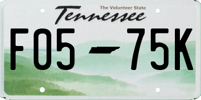 TN license plate F0575K