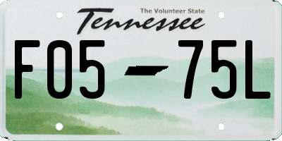 TN license plate F0575L
