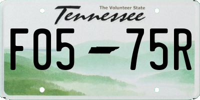 TN license plate F0575R