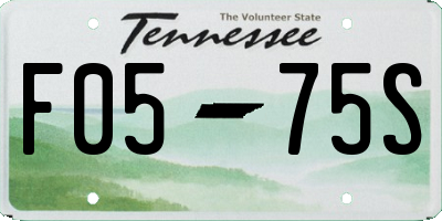TN license plate F0575S