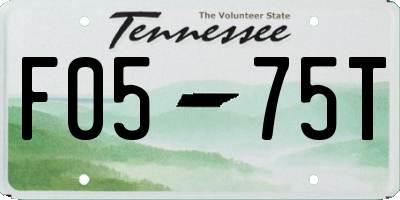 TN license plate F0575T