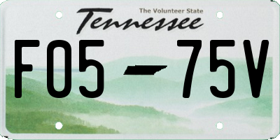 TN license plate F0575V