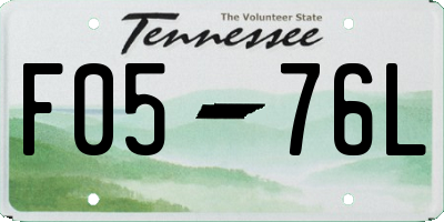 TN license plate F0576L