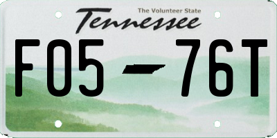 TN license plate F0576T