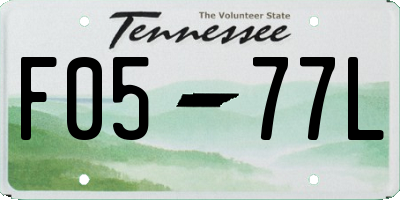 TN license plate F0577L