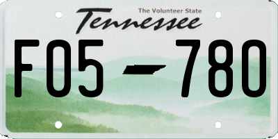TN license plate F0578O