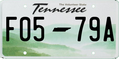 TN license plate F0579A