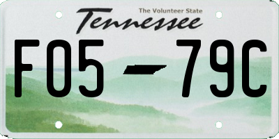 TN license plate F0579C