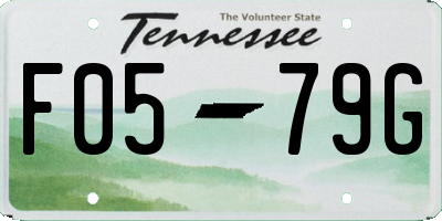 TN license plate F0579G