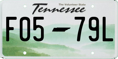 TN license plate F0579L