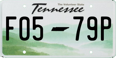 TN license plate F0579P