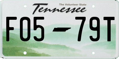 TN license plate F0579T