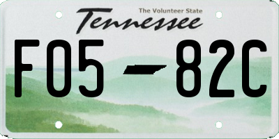 TN license plate F0582C