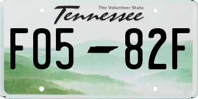 TN license plate F0582F