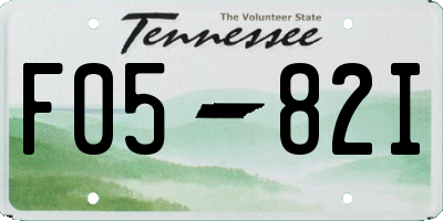 TN license plate F0582I