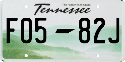 TN license plate F0582J