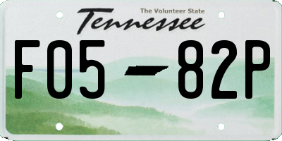 TN license plate F0582P