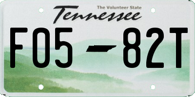 TN license plate F0582T