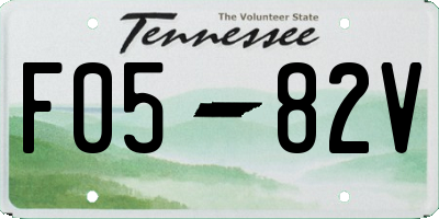 TN license plate F0582V