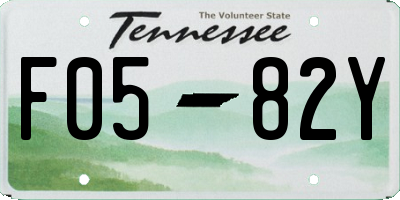 TN license plate F0582Y